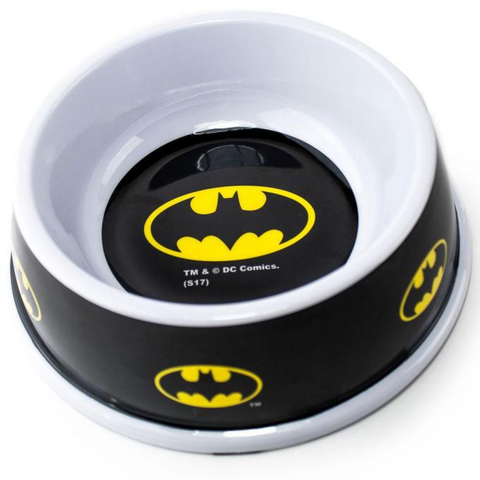 Single Melamine Pet Bowl - 7.5&rdquo; (16oz) - Batman Black/Yellow