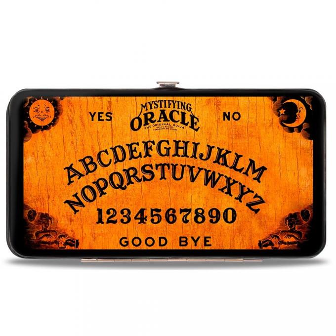 Hinged Wallet - MYSTIFYING ORACLE/Ouija Board Elements + Planchette Wood/Black