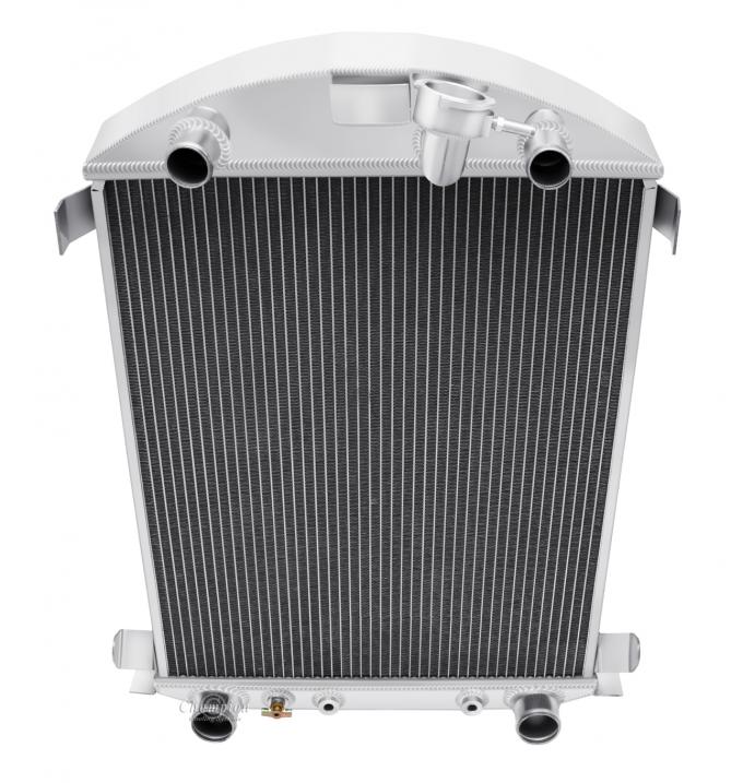 Champion Cooling 1930-1931 Ford Model A 3 Row All Aluminum Radiator Made With Aircraft Grade Aluminum CC3031FH