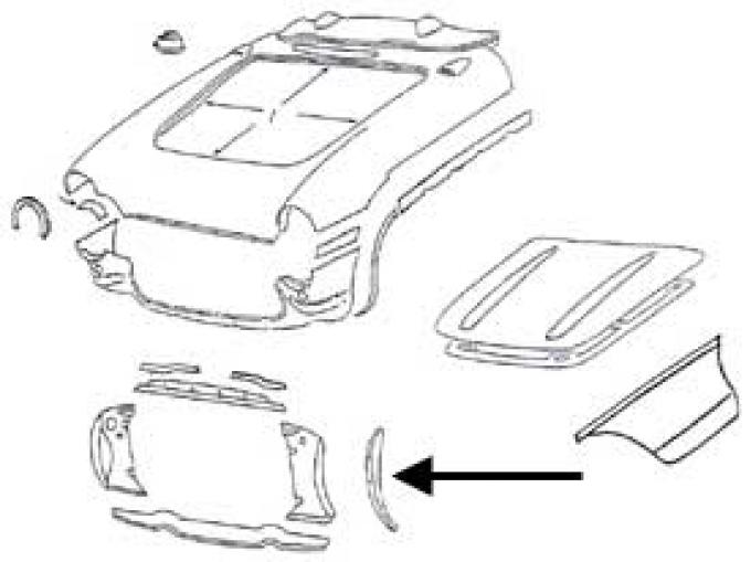 Corvette Radiator Support Bonding Strip, Left, 1956-1957