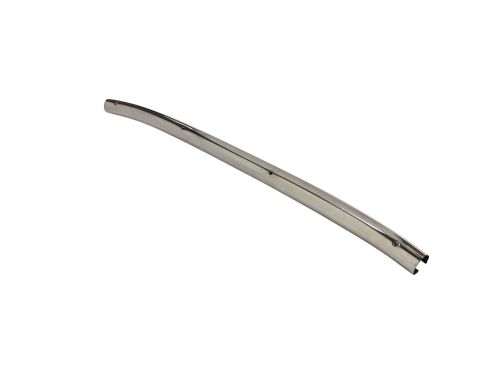 Corvette Upper Inner Windshield Molding, Without Visor Holes, Stainless Steel, 1956-1962