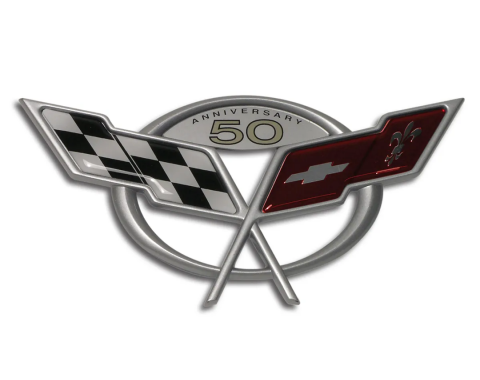 Corvette Emblem, Front Bumper, 50th Anniversary, 2003