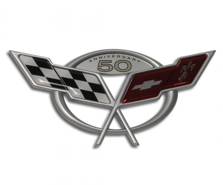 Corvette Emblem, Front Bumper, 50th Anniversary, 2003