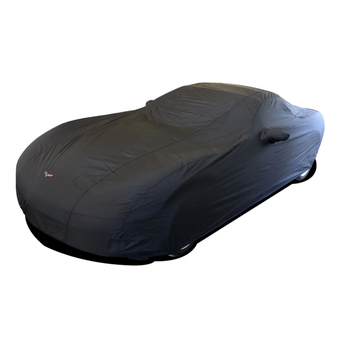 Corvette Car Cover, Stormshield Black with C6 Logo Coupe, 2005-2013