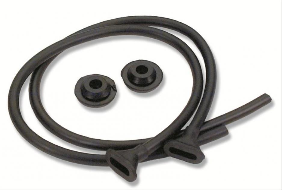 Chevy Windshield Gutter Rubber Tube Drains & Grommets, 1955