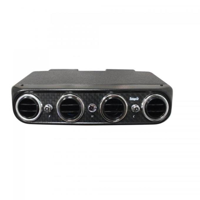 Vintage Air Heritage Under Dash System, Heat & Cool, Black Anodized Engine Turn Aluminum 674014