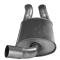 Corvette Right Hand Muffler, Aluminized with Tips (1984 Replacement), 1985-1990