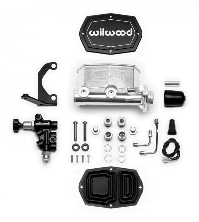 Wilwood Brakes Compact Tandem M/C Kit with RH Bracket and Valve 261-15661-P