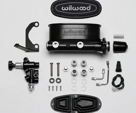 Wilwood Brakes Aluminum Tandem M/C Kit with Bracket and Valve 261-13269-BK