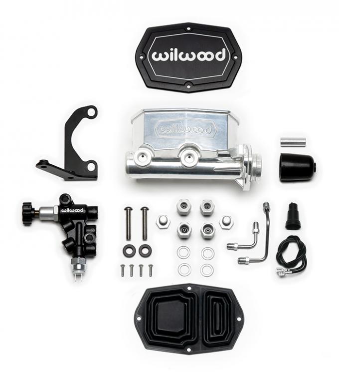 Wilwood Brakes Compact Tandem M/C Kit with RH Bracket and Valve 261-15662-P