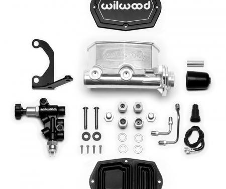 Wilwood Brakes Compact Tandem M/C Kit with Bracket and Valve 261-14963-P