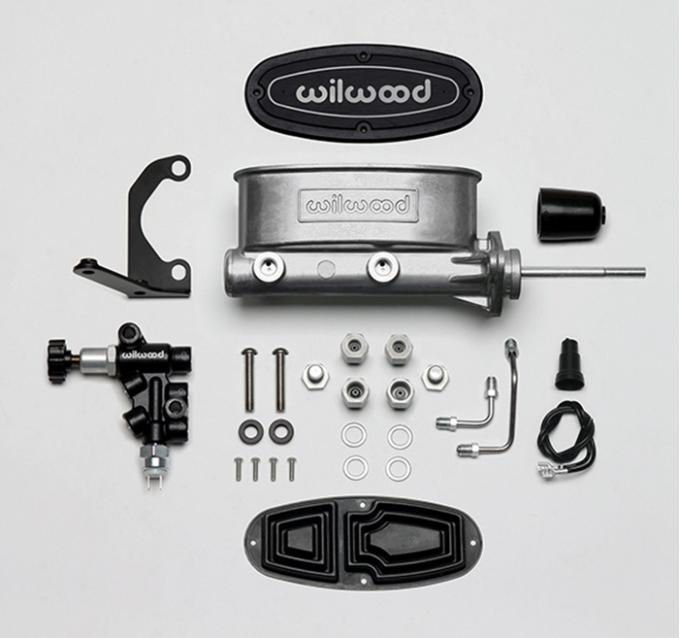 Wilwood Brakes Aluminum Tandem M/C Kit with Bracket and Valve 261-13626