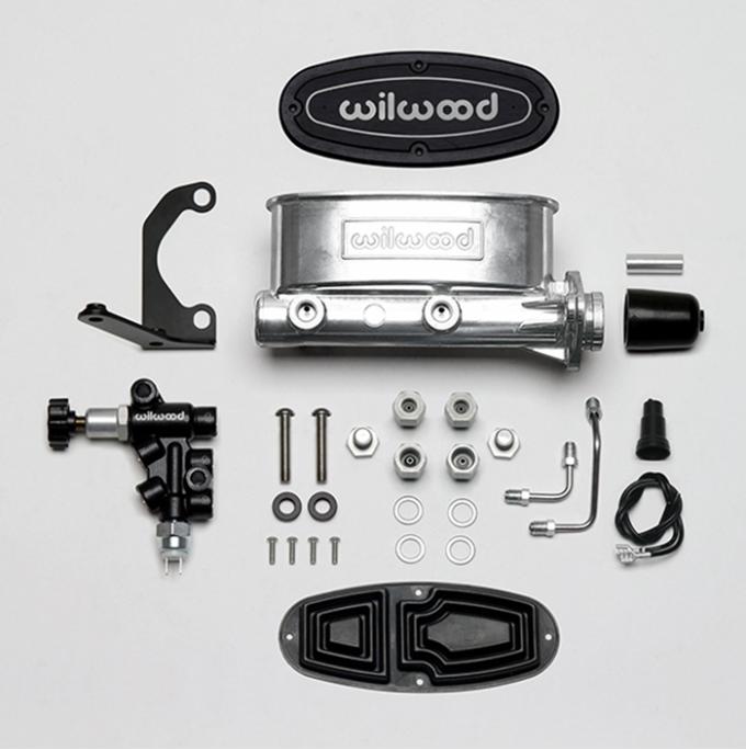 Wilwood Brakes Aluminum Tandem M/C Kit with Bracket and Valve 261-13270-P
