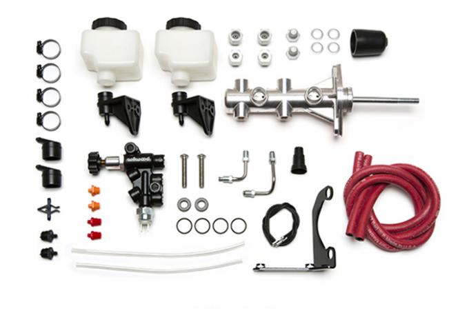 Wilwood Brakes Remote Tandem M/C Kit w/Pushrod, Bracket and Valve 261-14250-P