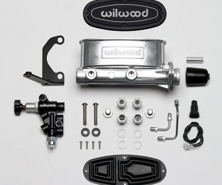Wilwood Brakes Aluminum Tandem M/C Kit with Bracket and Valve 261-13270-P
