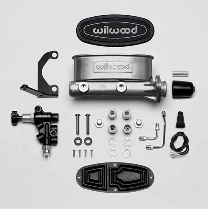 Wilwood Brakes Aluminum Tandem M/C Kit with Bracket and Valve 261-13269