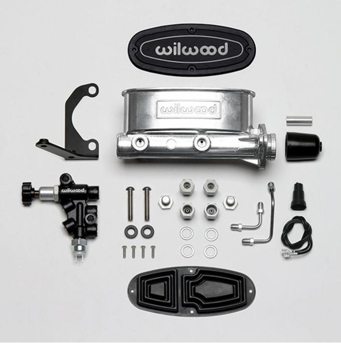 Wilwood Brakes Aluminum Tandem M/C Kit with Bracket and Valve 261-13269-P