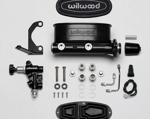 Wilwood Brakes Aluminum Tandem M/C Kit with Bracket and Valve 261-13269-BK