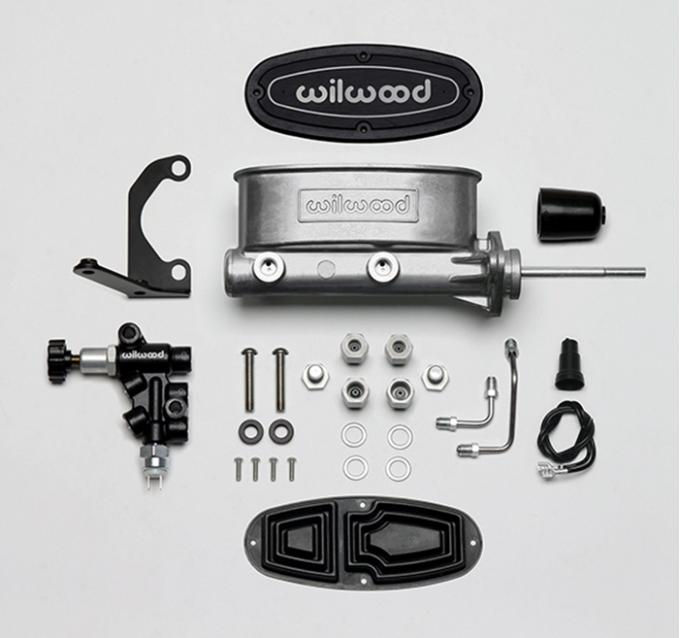 Wilwood Brakes Aluminum Tandem M/C Kit with Bracket and Valve 261-13271