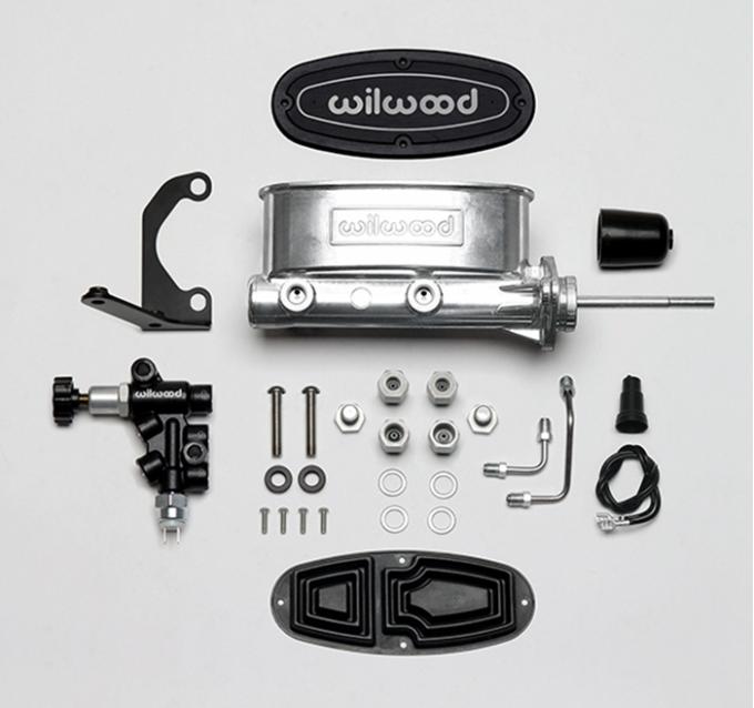 Wilwood Brakes Aluminum Tandem M/C Kit with Bracket and Valve 261-13626-P