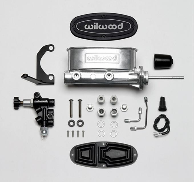 Wilwood Brakes Aluminum Tandem M/C Kit with Bracket and Valve 261-13271-P