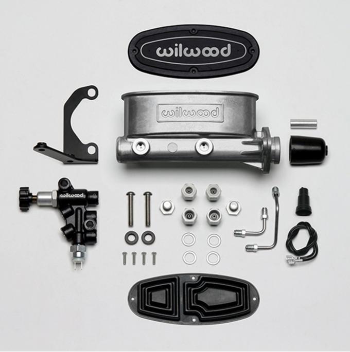 Wilwood Brakes Aluminum Tandem M/C Kit with Bracket and Valve 261-13270