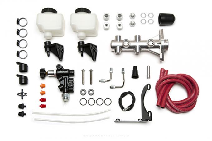 Wilwood Brakes Remote Tandem M/C Kit with Bracket and Valve 261-14251-P