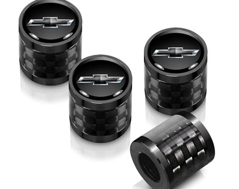 Black Bowtie Carbon Fiber Valve Stem Caps