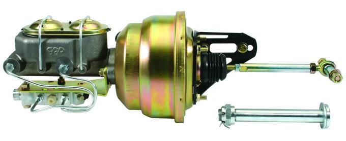 Classic Performance Frame Mounted Complete Power Brake Booster Kit for OEM Pedal for 53-56 Ford Truck, 8" Single 5356BB24-8