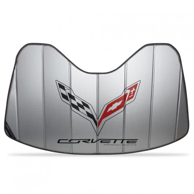 Corvette Accordian Style Windshield Sunshade, with C7 Logo