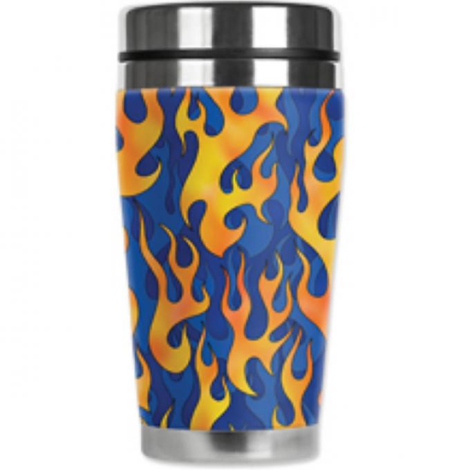 Mugzie® brand Travel Mug - Blue Flames