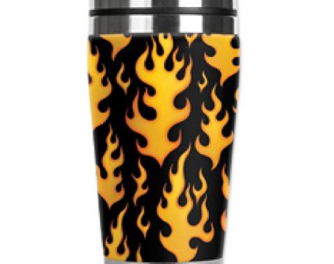 Mugzie® brand Travel Mug - Black Flames