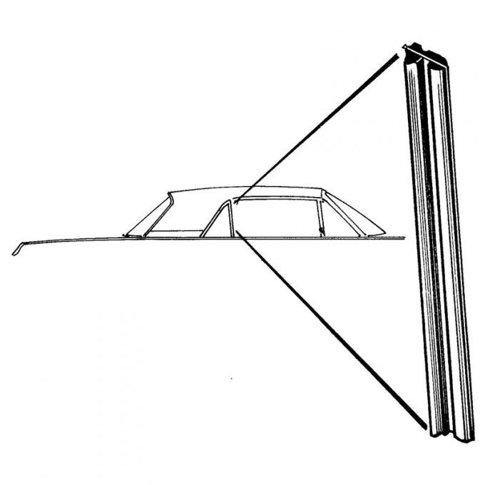 Dennis Carpenter Quarter Window Seal - 1961-63 Ford Car   C3SZ-6330146-PR