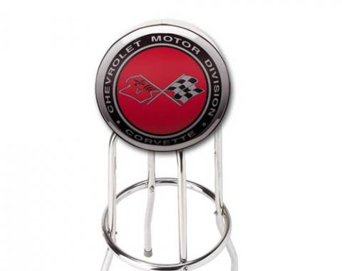 Corvette Crossflags Counter Stool