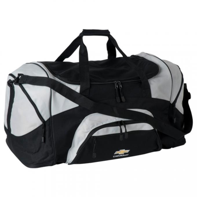 Colorblock Sport Duffle Bag-Blk/Sil