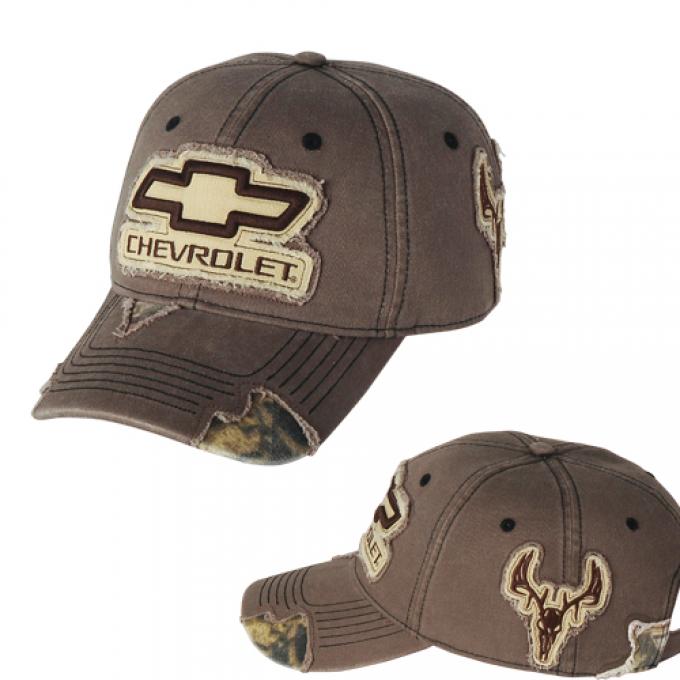 Chevrolet Bowtie Camo Frayed Buck Patch Cap