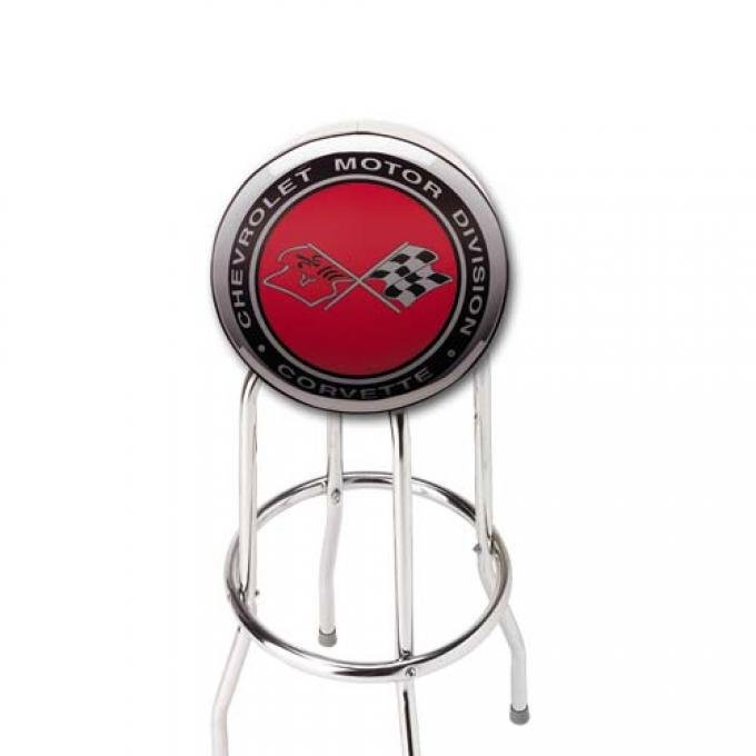 Corvette Crossflags Counter Stool