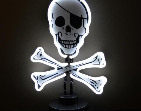 Neonetics Neon Sculptures, Skull and Crossbones Neon Sculpture