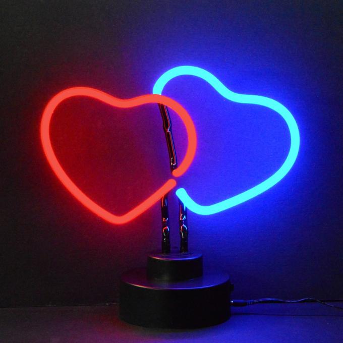Neonetics Neon Sculptures, Double Hearts Neon Sculpture