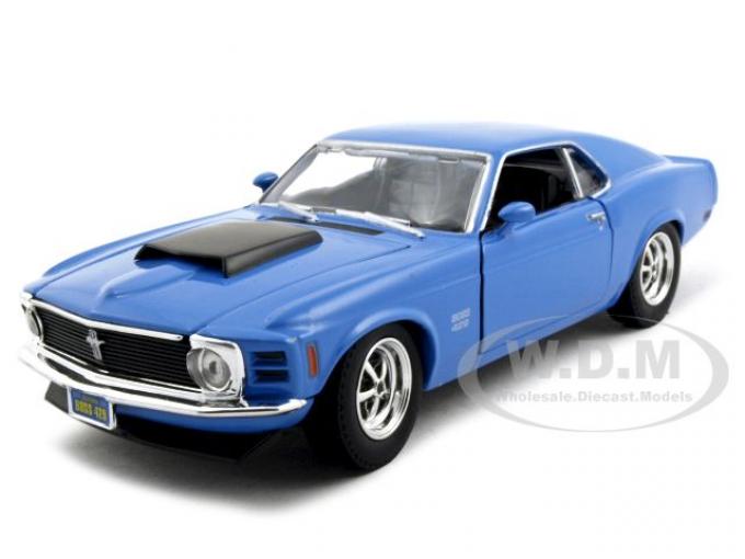 1970 Ford Mustang Boss 429 Blue 1/24 Diecast Model Car 