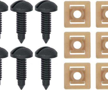 Redline Restomotive® 1982-1992 Camaro / Firebird Rear Hatch Panel Trim Screw and Nut Set, Black