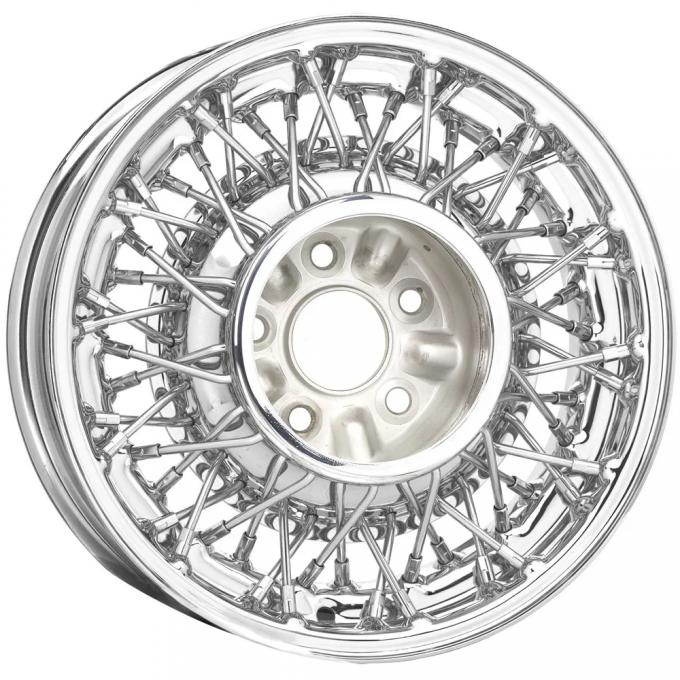 Thunderbird Wire Wheel with Chrome/Stainless Spokes, 14 x 5, 1958-1963