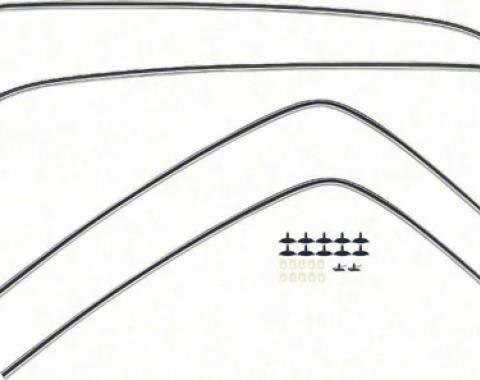 AMD Vinyl Top Moldings, 4 Piece Set with Hardware, 69 Camaro K-K653