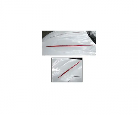 Corvette Hood Decal Kit, With Word Corvette, Red, 1997-2004