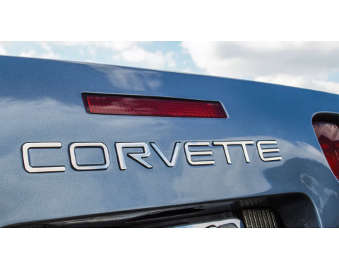 Corvette Letter Set, Rear Polished Stainless Steel, 1991-1996