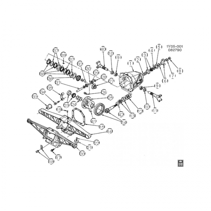 Corvette Rear Axle/Differential Pinion Bearing, 1985-1996