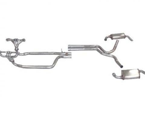 Corvette Dual Exhaust System with Headers and Stock Mufflers, 1980-1981