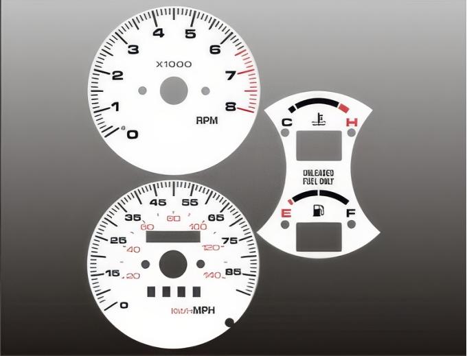 Whitegauges 1989-1995 Geo Tracker White Face Gauges 8995GT-1004