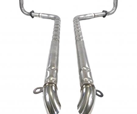 Highflow Performance 63-67 Corvette Aluminized Side Exhaust 2" Inner Baffle MY2206 | 2.5" Big Block Manifold Size