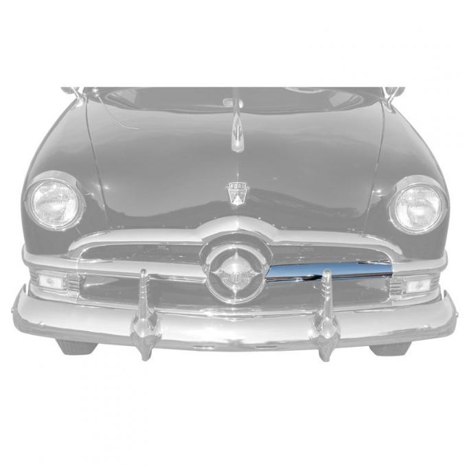 Dennis Carpenter Center Grille Bar - LH Chrome - 1950 Ford Car   0A-8151-B
